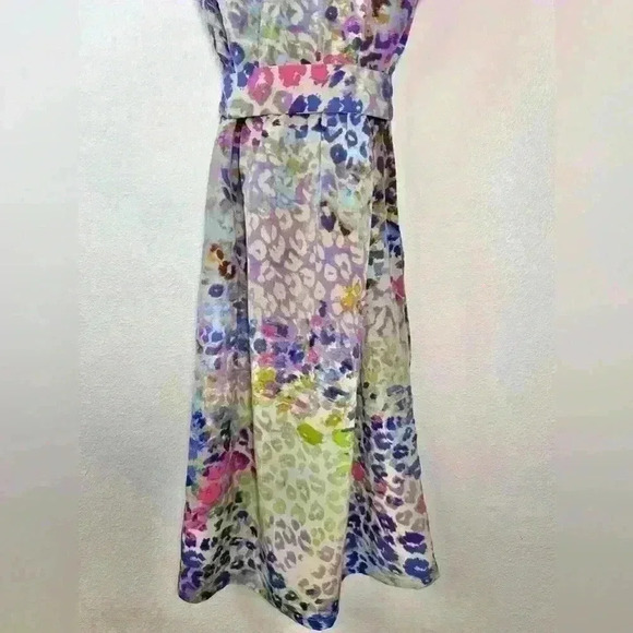 Presley Skye Silk Watercolor Dot Faux Wrap Dress Size PXXS - Picture 11 of 15